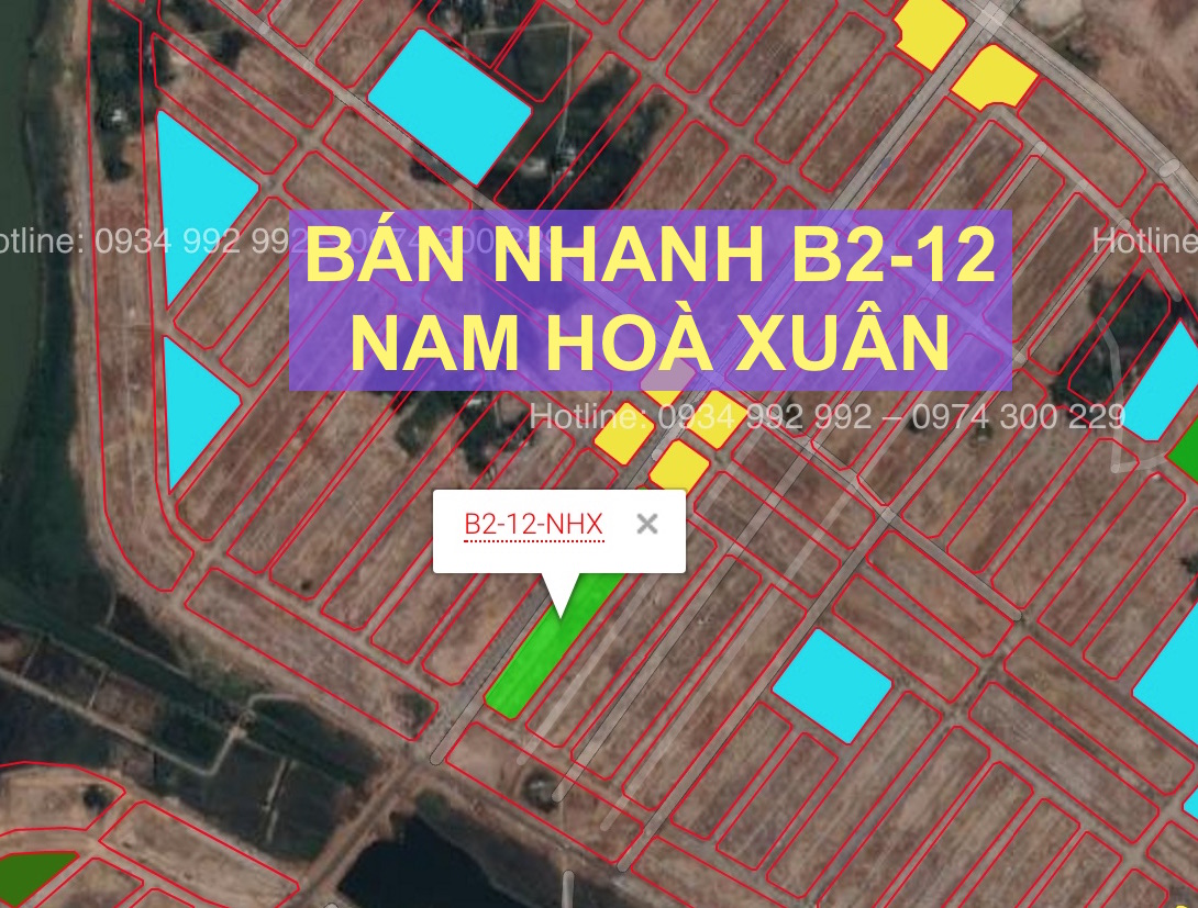 Bán lô 57 B2-12 nam hoà xuân